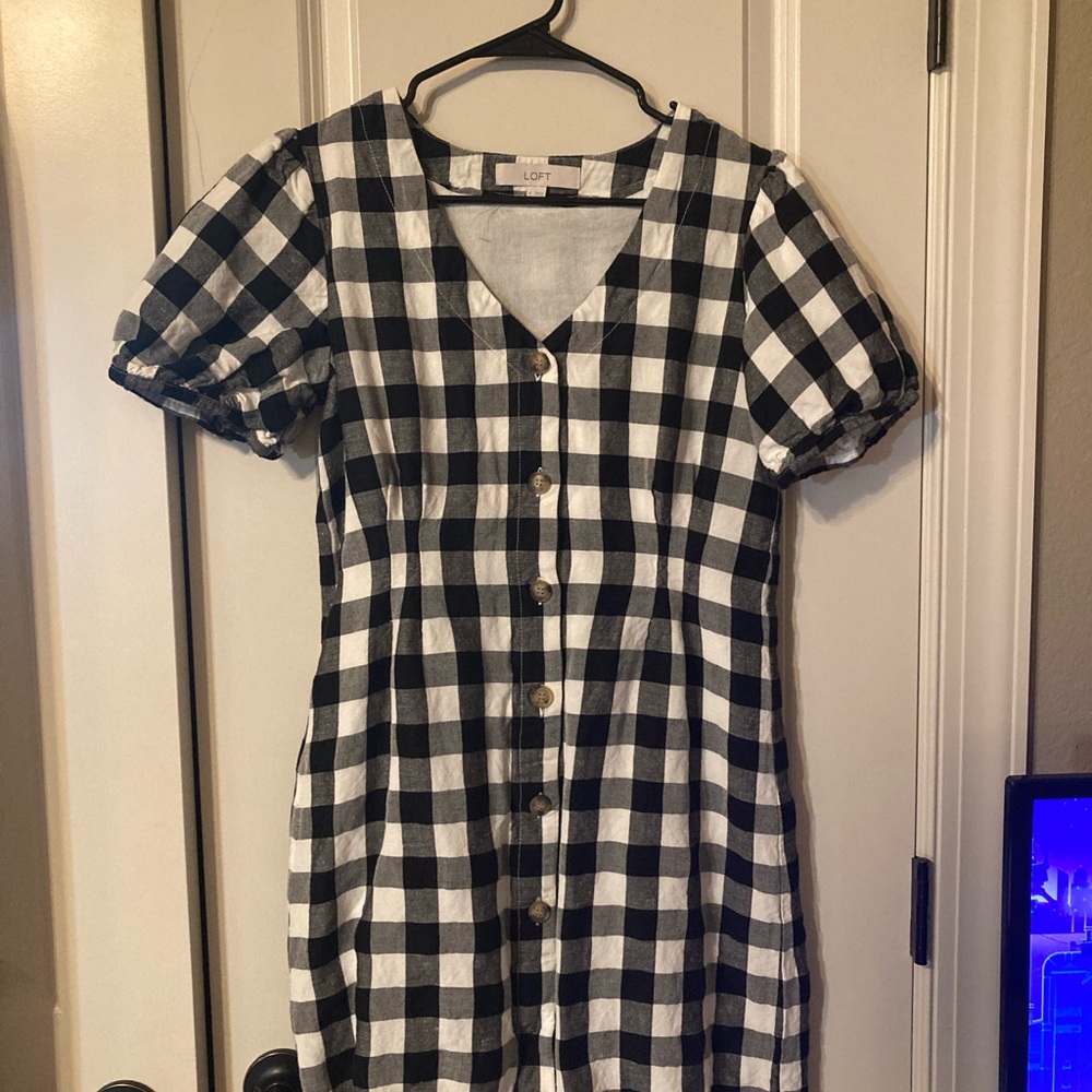 Black and White Gingham Dress